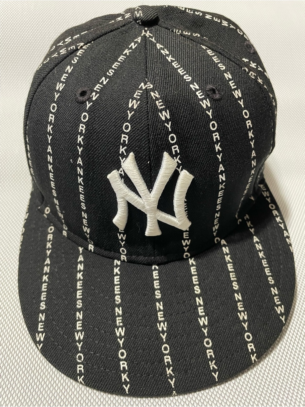 MLB Black Cap with White MLB Batter Patch